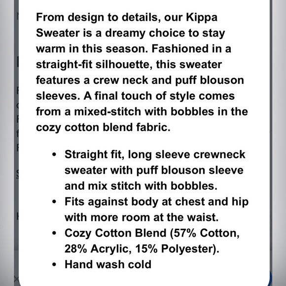 EUC Lilly Pulitzer Kipp’s Puff Blouson Sleeve Pom-Pom Sweater, “Spruce Green” - Picture 12 of 12